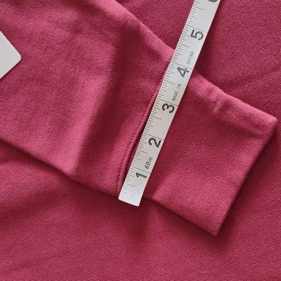 NWT Athleta XS 24/7 Funnel Neck Relaxed Organic Cotton Burgundy Sweatshirt - Picture 7 of 16